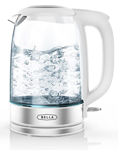 TOPWIT Electric Kettle Glass White Modern 1 Liter Water Warmer BPA-Free  READ