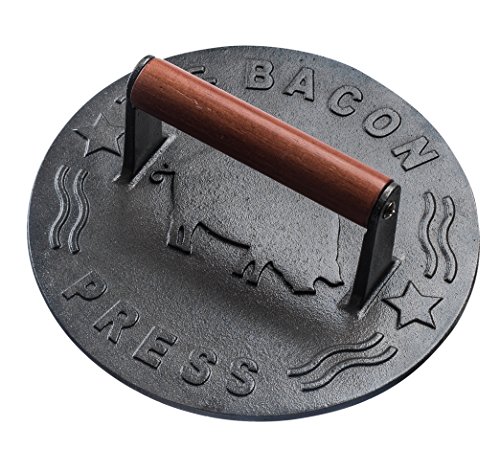 Bellemain 8.5-Inch Round Cast Iron Bacon Press