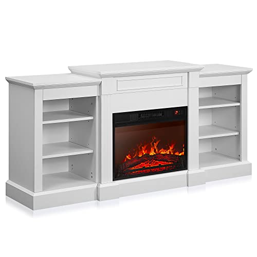 BELLEZE Electric Fireplace TV Stand & Media Entertainment Center