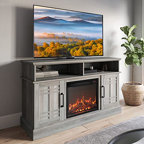 BELLEZE TV Stand with Electric Fireplace
