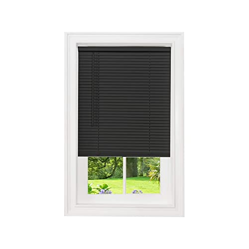 Ben&Jonah Black Mini Blinds 26" x 64" - Amancer Collection