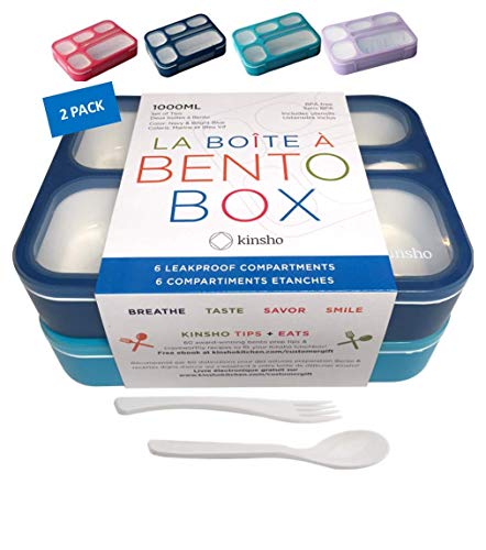 Prep & Savour Bento Box For Adults Kids 2 Layers Lunch Containers