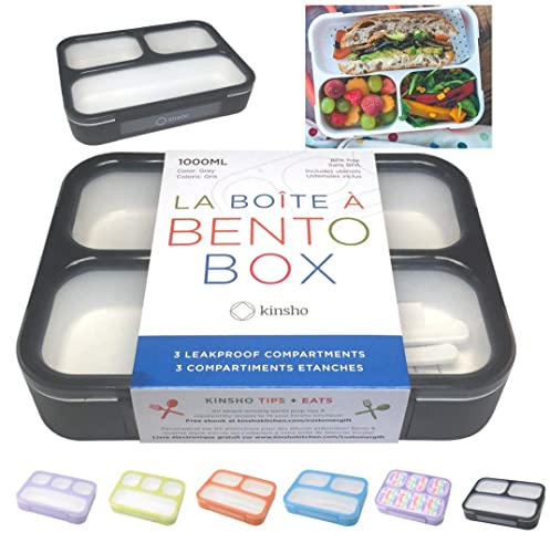Bento Lunch Box For Adults, Kids | Leakproof Meal Prep Portion Control Boxes Japanese Style