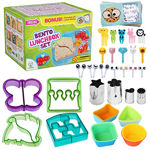 AXEDAES 50 Pcs Bento Lunch Box Accessories Kit,Includes 40pcs