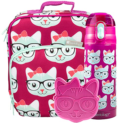 Bentology Kids Lunch Bag Set (Kitty)