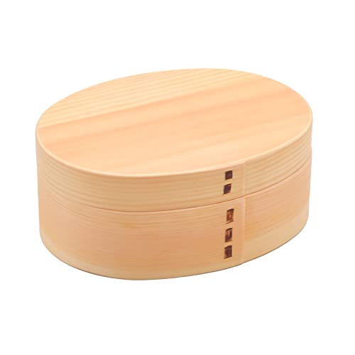 Bentowappa A-45-273325 Wooden Lunch Box, Approx. 5.9 x 4.7 inches (15 x 12 cm), Single Tier, Natural