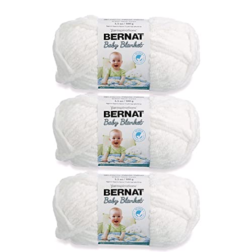 Bernat Baby Blanket White Yarn - 3 Pack