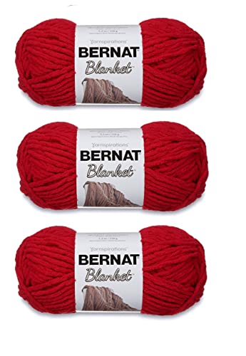 Multipack of 12 - Bernat Blanket Yarn-Cranberry
