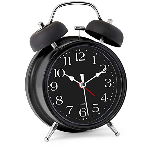 Bernhard Products Analog Alarm Clock - Retro Style with Extra Loud Alarm