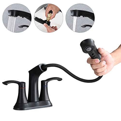 Besfelos Bathroom Faucet with Pull Out Sprayer