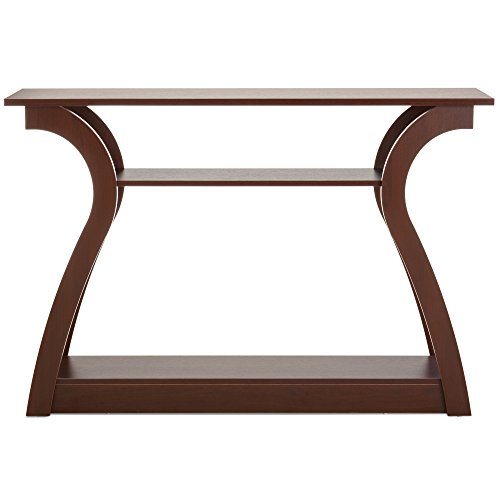 47in 3-Shelf Modern Decorative Console Table in Brown