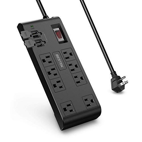 BESTEK 8-Outlet Power Strip with USB Charging Ports