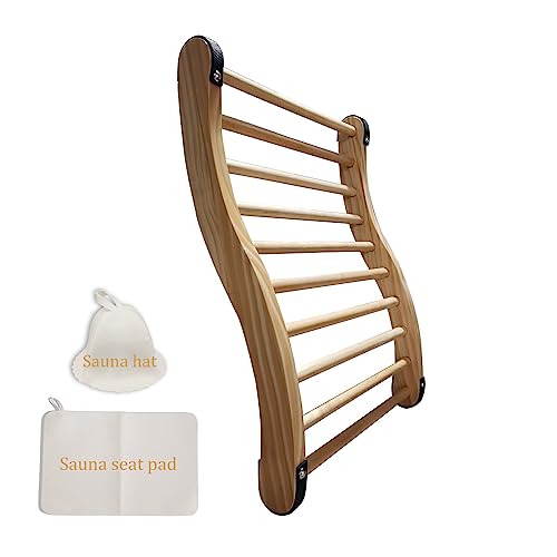 Red Cedar Sauna Backrest with S-Shape Design and Accessories
