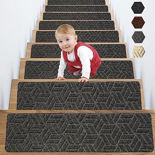 BesWin Non-Slip Stair Treads for Wooden Steps