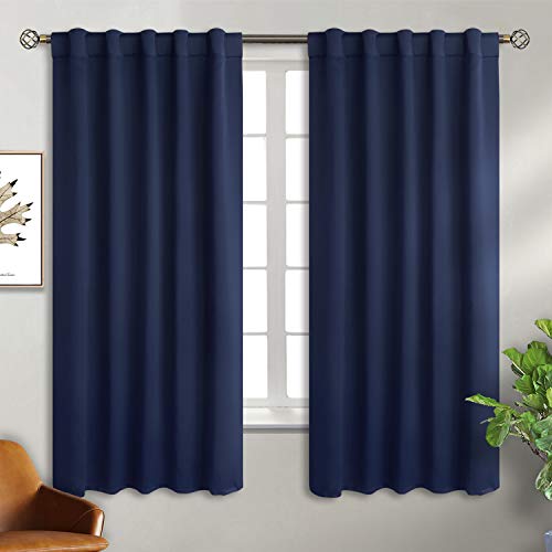 BGment Rod Pocket and Back Tab Blackout Curtains for Bedroom