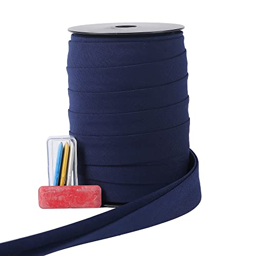 Bias Tape Double Fold 1 inch - Navy Blue