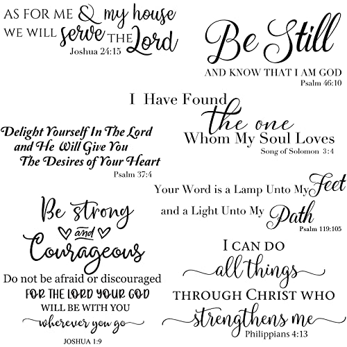 Bible Verse Inspirational Quote Wall Decals for Home and Office (Be Still)