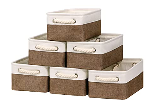 Bidtakay Collapsible Fabric Storage Baskets - 6 Pack