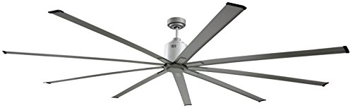 Big Air 96" Industrial Indoor Ceiling Fan, 6 Speed with Remote, Silver