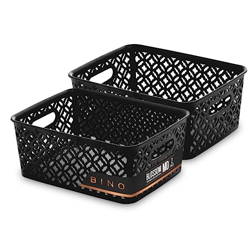 BINO Plastic Storage Baskets - Black