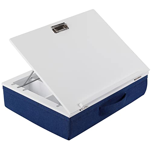 BIRDROCK HOME Navy Lap Desk with Storage | Fits up to 15" Laptop