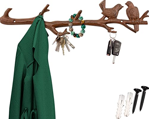 Birds On Branch Hanger Rack with 6 Hooks