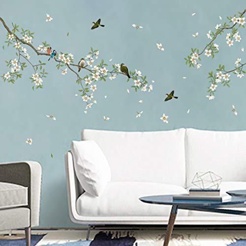 Birds on Tree Branch Wall Decals