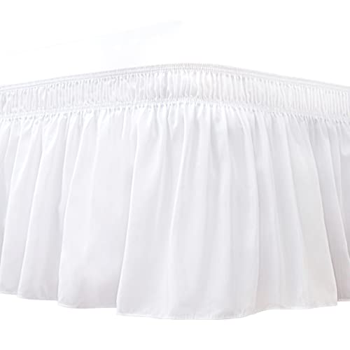 Adjustable Elastic Bed Skirt for Queen Beds - Easy Fit and Luxurious