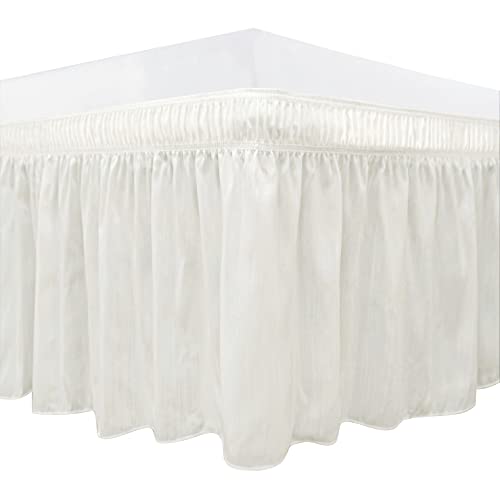 15" Drop Queen Bed Skirt in Silky Ivory Resistant Fabric