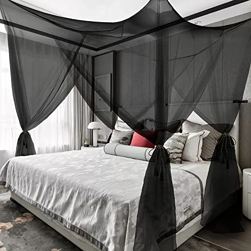 Biswing Black Bed Canopy