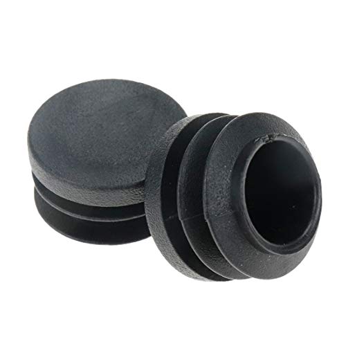 20pcs 3/4" Black Plastic Round Pipe End Cap Cover