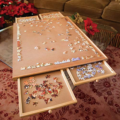 Bits and Pieces Wooden Jigsaw Puzzle Plateau - The Complete Storage System