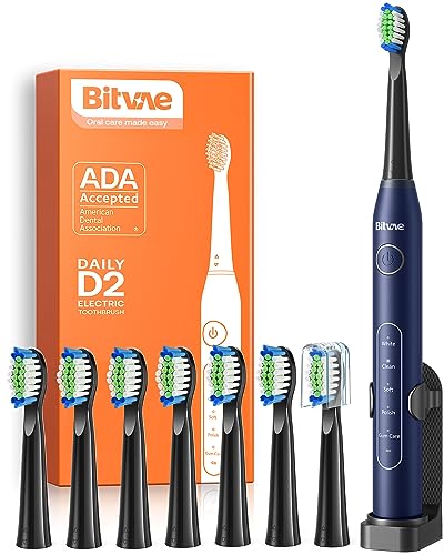 Bitvae Electric Toothbrush with Rechargeable Power - Midnight Blue D2
