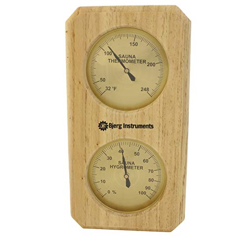 2-in-1 Sauna Thermometer & Hygrometer by Bjerg Instruments