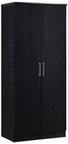 Black 2-Door Adjustable Wardrobe