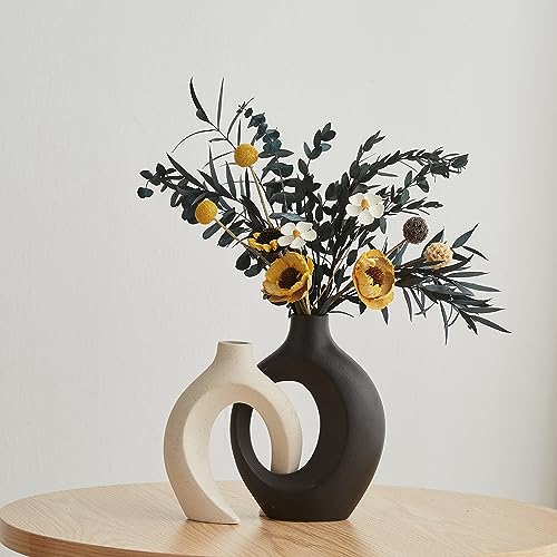 Black and White Ceramic Vases