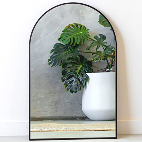 Large Black Arch Wall Mirror for Bathroom and Bedroom Decor by Sower and Seed