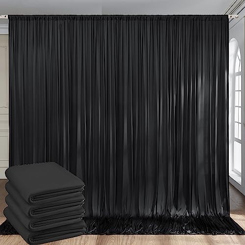 Black Backdrop Curtains for Parties