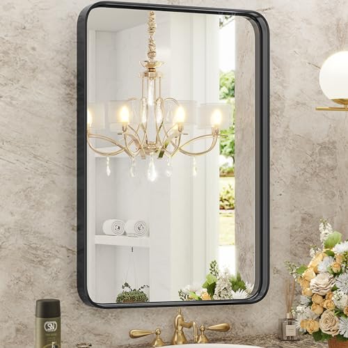 Black Bathroom Vanity Mirror