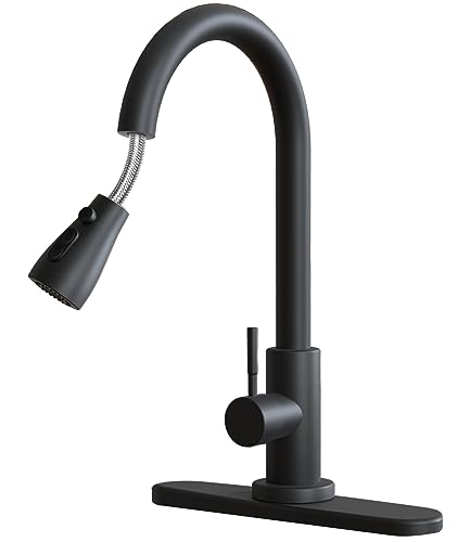 Black Kitchen Faucets with Pull Down Sprayer