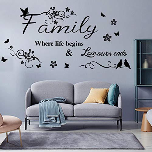Family Where Life Begins & Love Never Ends Wall Stickers by CASADECOR