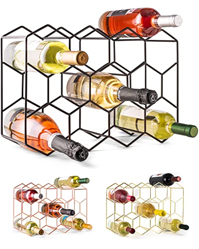 Black Metal Countertop Wine Rack