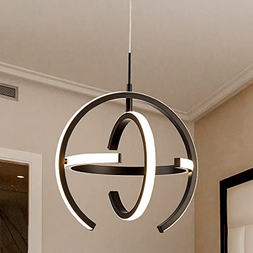 Black Modern LED Chandelier - Stylish Lighting for Your Home