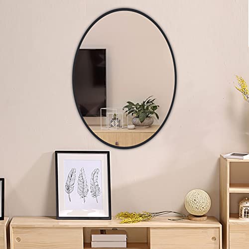 Black Oval Mirror for Wall Decor - NUTTUTO