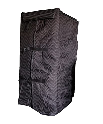 Black Quilted Refrigerator Cover - Reliable Storage Moving Pad