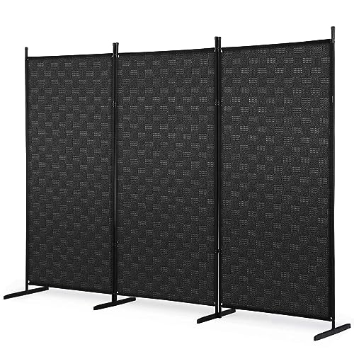 Black Room Divider - Privacy Screen for Rooms