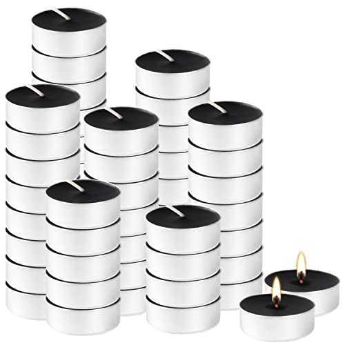 Black Tea Lights Candle - 50 Pack: Decorate and Create Romance