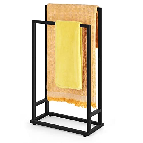 Black Towel Rack for Bathroom Laundry Room Bedroom Pool