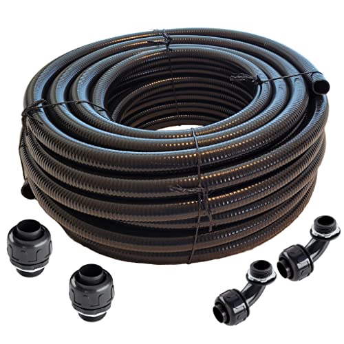 Black UL Listed Non-Metallic Flexible Electrical Conduit - 1/2" x 50 ft