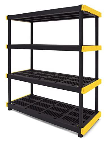 Black & Yellow 4-Tier Storage Shelving